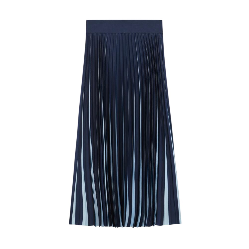 REISS Serena Contrast Pleated Midi Skirt